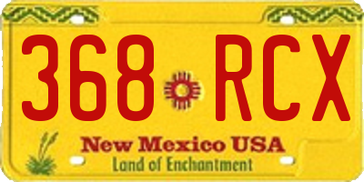 NM license plate 368RCX