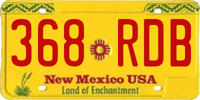 NM license plate 368RDB