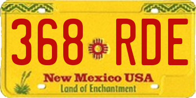 NM license plate 368RDE