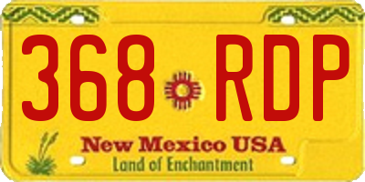 NM license plate 368RDP