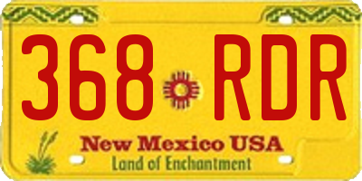 NM license plate 368RDR