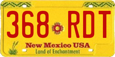 NM license plate 368RDT