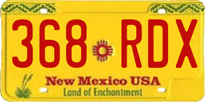 NM license plate 368RDX