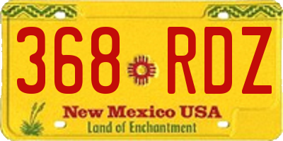 NM license plate 368RDZ