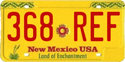 NM license plate 368REF