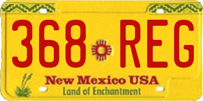 NM license plate 368REG