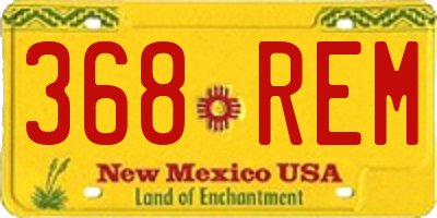 NM license plate 368REM