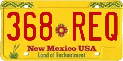 NM license plate 368REQ