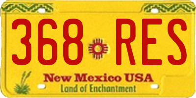 NM license plate 368RES