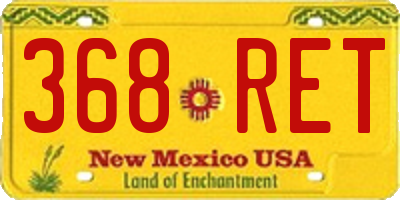 NM license plate 368RET