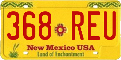 NM license plate 368REU
