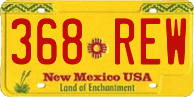 NM license plate 368REW