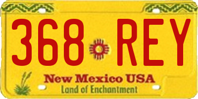NM license plate 368REY