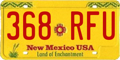 NM license plate 368RFU