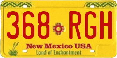 NM license plate 368RGH