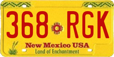 NM license plate 368RGK