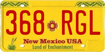 NM license plate 368RGL