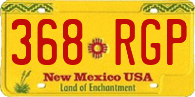 NM license plate 368RGP