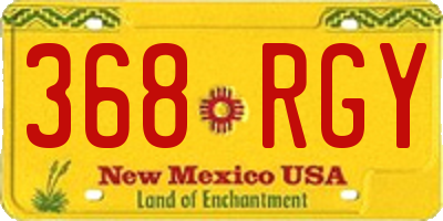 NM license plate 368RGY