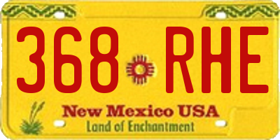 NM license plate 368RHE