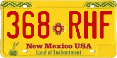NM license plate 368RHF