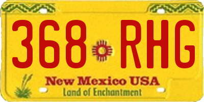 NM license plate 368RHG