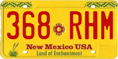 NM license plate 368RHM