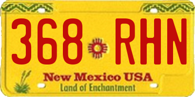 NM license plate 368RHN