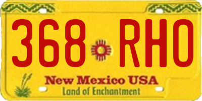 NM license plate 368RHO