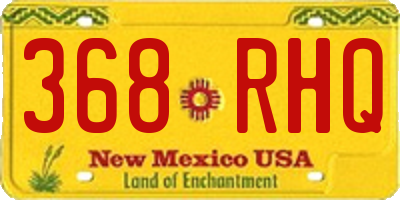 NM license plate 368RHQ