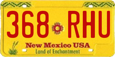 NM license plate 368RHU