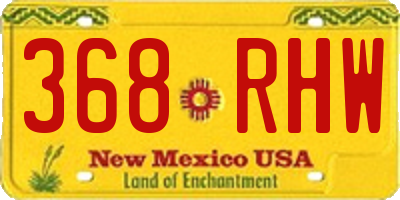 NM license plate 368RHW