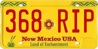 NM license plate 368RIP