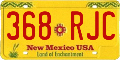 NM license plate 368RJC