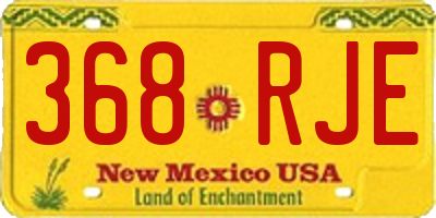 NM license plate 368RJE