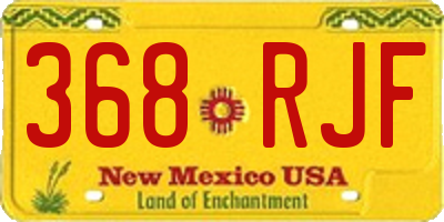 NM license plate 368RJF