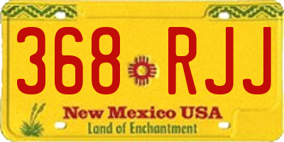 NM license plate 368RJJ