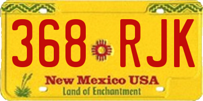 NM license plate 368RJK
