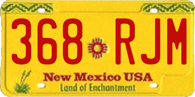 NM license plate 368RJM