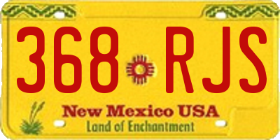 NM license plate 368RJS