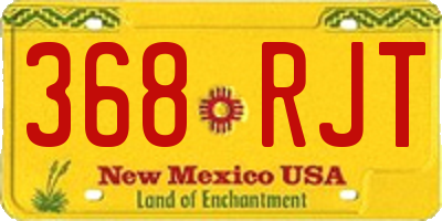 NM license plate 368RJT