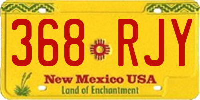 NM license plate 368RJY