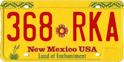 NM license plate 368RKA