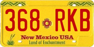 NM license plate 368RKB