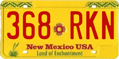NM license plate 368RKN