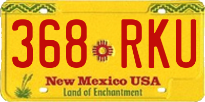 NM license plate 368RKU