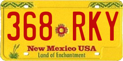 NM license plate 368RKY