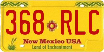 NM license plate 368RLC