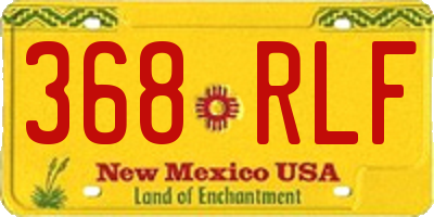 NM license plate 368RLF