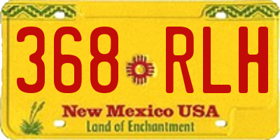 NM license plate 368RLH